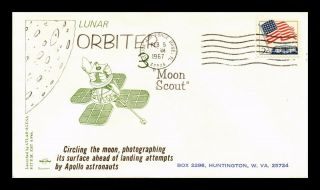 Dr Jim Stamps Us Lunar Orbiter 3 Moon Scout Space Event Cover 1967