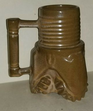 Frankoma Brown Tri Cone Drill Bit Oil Well Mug