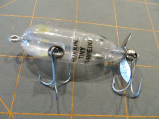 Vintage Heddon Clear Tiny Torpedo - 2 inch 3