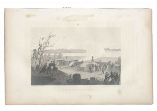 Antique 1865 10x6 Book Plate Print Civil War Siege Of Yorktown - F.  B.  Schell