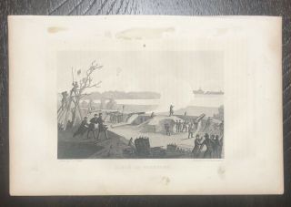 Antique 1865 10x6 Book Plate Print Civil War Siege of Yorktown - F.  B.  Schell 2