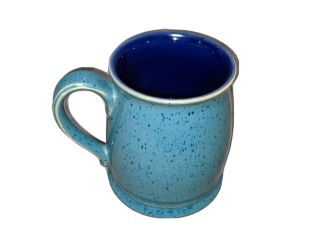 Denby Harlequin Tudor Style Mug Green And Blue (made In England)