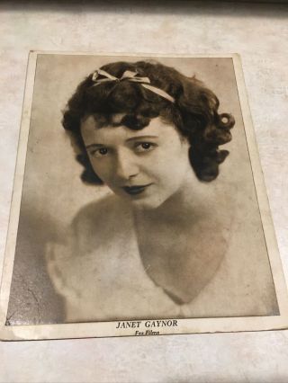 Janet Gaynor Hollywood Photo Card Vintage