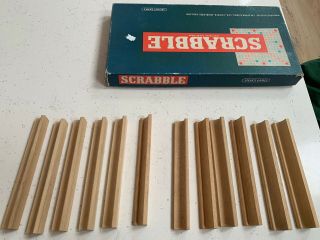 Scrabble Wooden / Plastic Letter Tile Racks X12 Vintage Letter Holders Spears