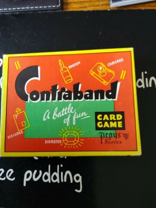 C1950s Vintage - Contraband - Card Game By Pepys Complete With Rules,  Box