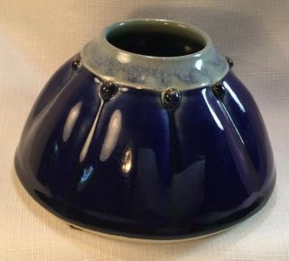 Pottery Planter Vase With Metal Spiked Flower Frog By Glenn Woods Pottery Boys
