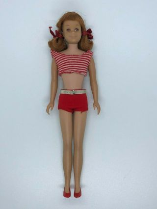 1963 Skooter Doll With Red Hair And Red Swimsuit 1040,  Barbie