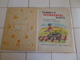 Tommy ' s Wonderful Rides,  A Little Golden Book,  1948 (A ED;VINTAGE Brown Binding) 3