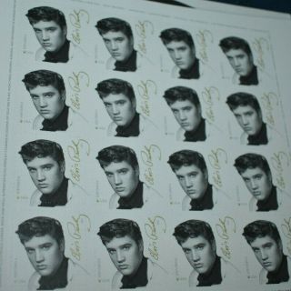 Us Postage Full Sheet Elvis Forever 16 Stamps First Day Of Issue Year 2015