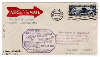 1928 First Experimental Airplane - Motorcycle Courier Service Cam1 Westfield Ma