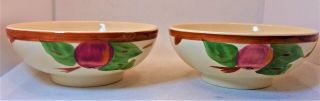 Set Of (2) Franciscan Apple 5 - 1/2 " Footed Oatmeal Bowls Made In England Flying F