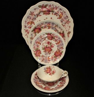 Copeland Spode Aster Gadroon 5 - Piece China Place Setting,  England 2