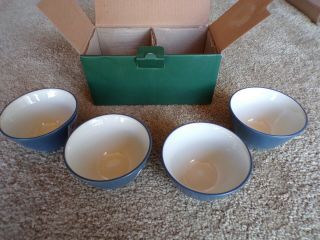 Noritake Colorwave Blue Set Of 4 Mini Bowls 776d; S4
