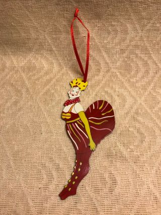 Vintage Judie Bomberger Cirque Du Soleil Rose Bonbon Handpainted Ornament