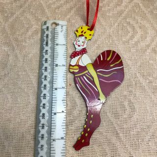 Vintage Judie Bomberger Cirque du Soleil Rose Bonbon Handpainted Ornament 3