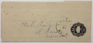 U.  S.  Postal Stationery Wrapper Scott W57 Amherst Ma To Vermont C.  1864 - 65