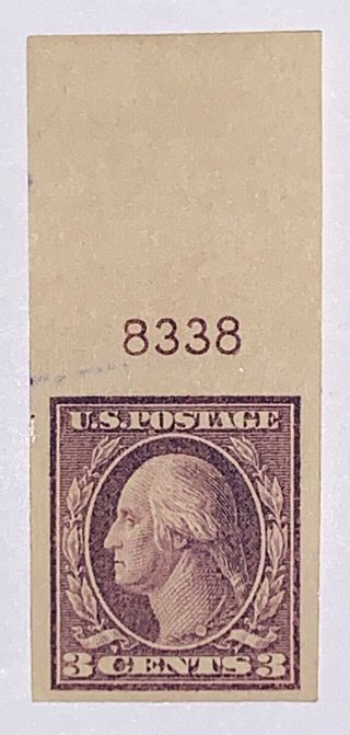 Travelstamps: 1918 - 20 Us Sc 535 Offset Press Imperf Og Nh Numbered Single