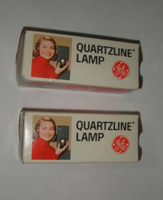 Vintage General Electric Quartzline Lamp 2 Boxes