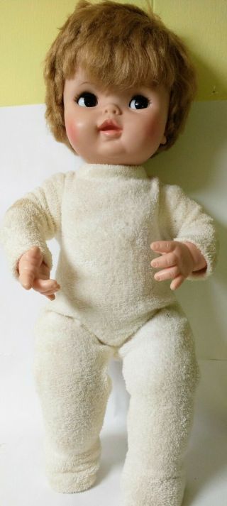 Vintage Eegee Baby Doll 17 " Googly Eyes,  Plush Bendable Body