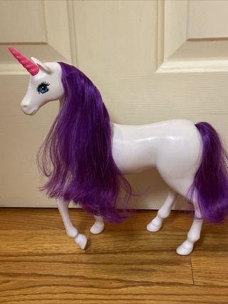Barbie Dreamtopia Sweetville Unicorn Horse 2009 - White With Purple Hair