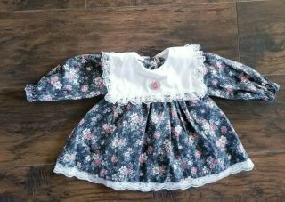 Sweet Vintage 90s Alexis Baby Girl Black Floral Dress - 12 Months Lace