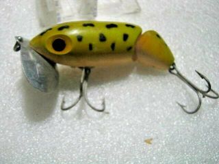 Rare Old Vintage Fred Arbogast Jitterbug Topwater Jointed Frog Lure Lures
