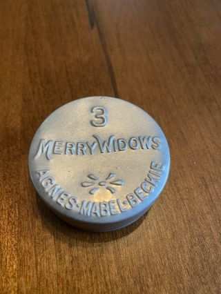 Rare Antique 3 Merry Widows Condom Tins - Agnes Mabel Beckie - Metal Detector Finds