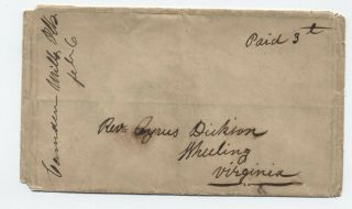 1853 Camden Mills Il Manuscript Stampless Cover With Letter [5806.  288]