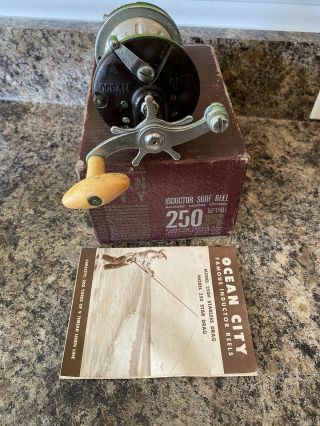 Vintage Ocean City 250 Inductor Surf Fishing Reel First Magnetic Cast Control