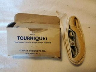 Vintage First Aid Tourniquet By Conray Products Co.  York,  N.  Y