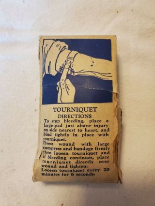 Vintage First Aid Tourniquet by Conray Products Co.  York,  N.  Y 2