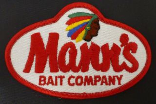 Vintage Fishing Lure & Tackle Patch Tom Mann Bait Co.  Eufaula Alabama C.  1970s