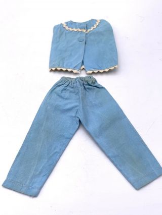 Vintage Vogue Jill 7562 - 1957 Tagged Blue Pajamas (no doll,  no shoes) 2