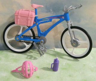 1998 Barbie Doll Pink Bicycle Bike Helmet/water Bottle Pedals /kick Stand/saddle