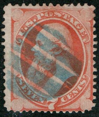 Us Stamp Scott 149 7c,  Fancy Cancel,  Scv$100