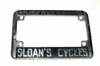 Vintage Motorcycle Tag Frame Sloan 