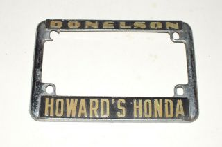 Vintage Motorcycle Tag Frame " Howard 