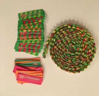 Vintage Beech Nut Fruit Stripe Chewing Gum Wrapper Chain 7 Ft.  Plus Wrappers