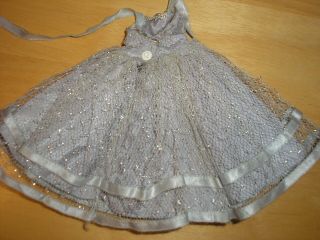 Vintage Vogue Jill or Jan 1957 Lavender lace dress for 10 1/2 inch doll 2