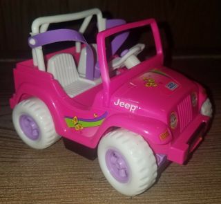 1997 Mattel Barbie - Kelly Doll,  Pink Power Wheels Jeep,  Looks &