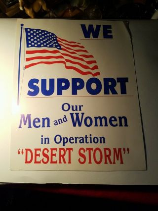 Old Vintage - Operation Desert Storm - We Support Our Military Troops - Poster