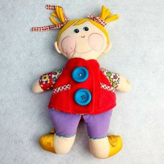 Playskool Dressy Bessy Vintage 2001 Plush Doll Stuffed Toy Teaching Toy Toddlers