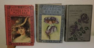 3 Antique Hardcovers By Mary J.  Holmes