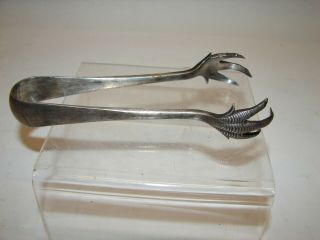 Antique Cpr Canadian Pacific Railroad Dining Car Claw Sugar Tongs Silverplate