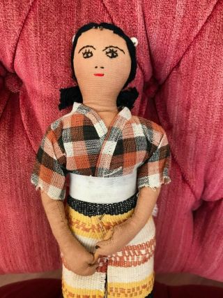 Indigenous Flute Player Handmade Cloth Doll Folk Art