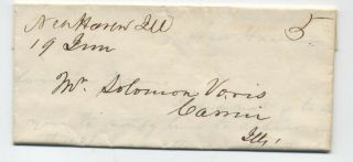 1848 Haven Il Manuscript Stampless Folded Letter To Carmi [5806.  738]