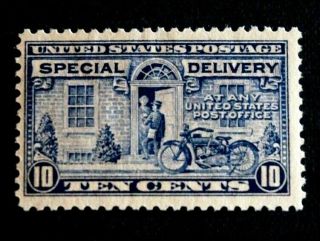 1922 Us S E12,  10c Special Delivery Flat Plate Perf 11 Gray Violet,  Mnh Og F,