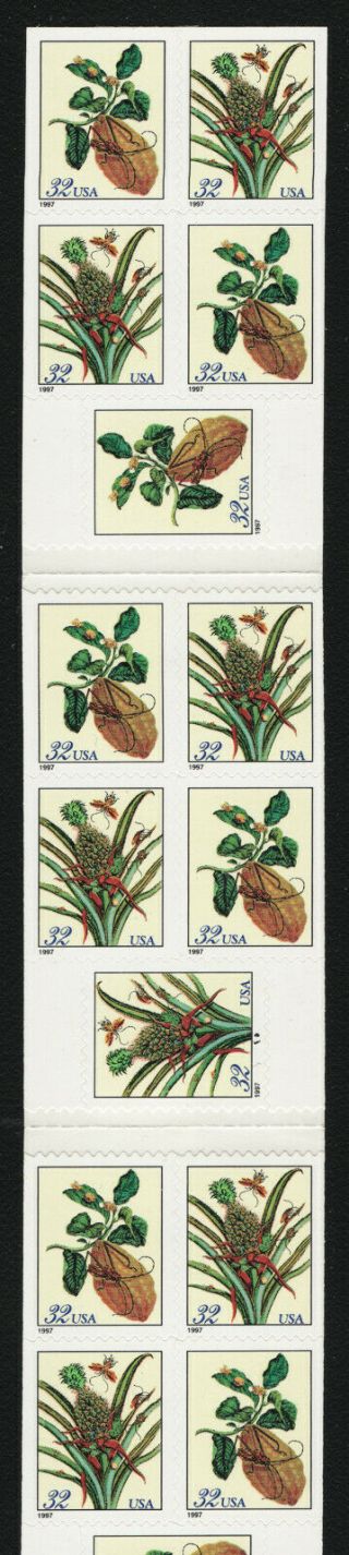 3128 - 3129 32c Merian Botanical Prints,  Booklet Of 15,  Cv $38.  75