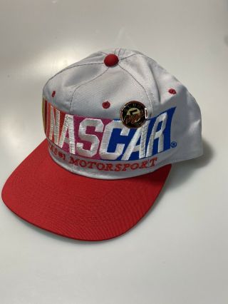 Vintage Nascar Embroidered Hat With Dale Earnhardt 3 Club Pin