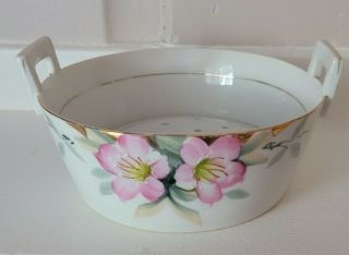 Vintage Noritake China " Azalea " Butter Dish With Drainer Hand Painted